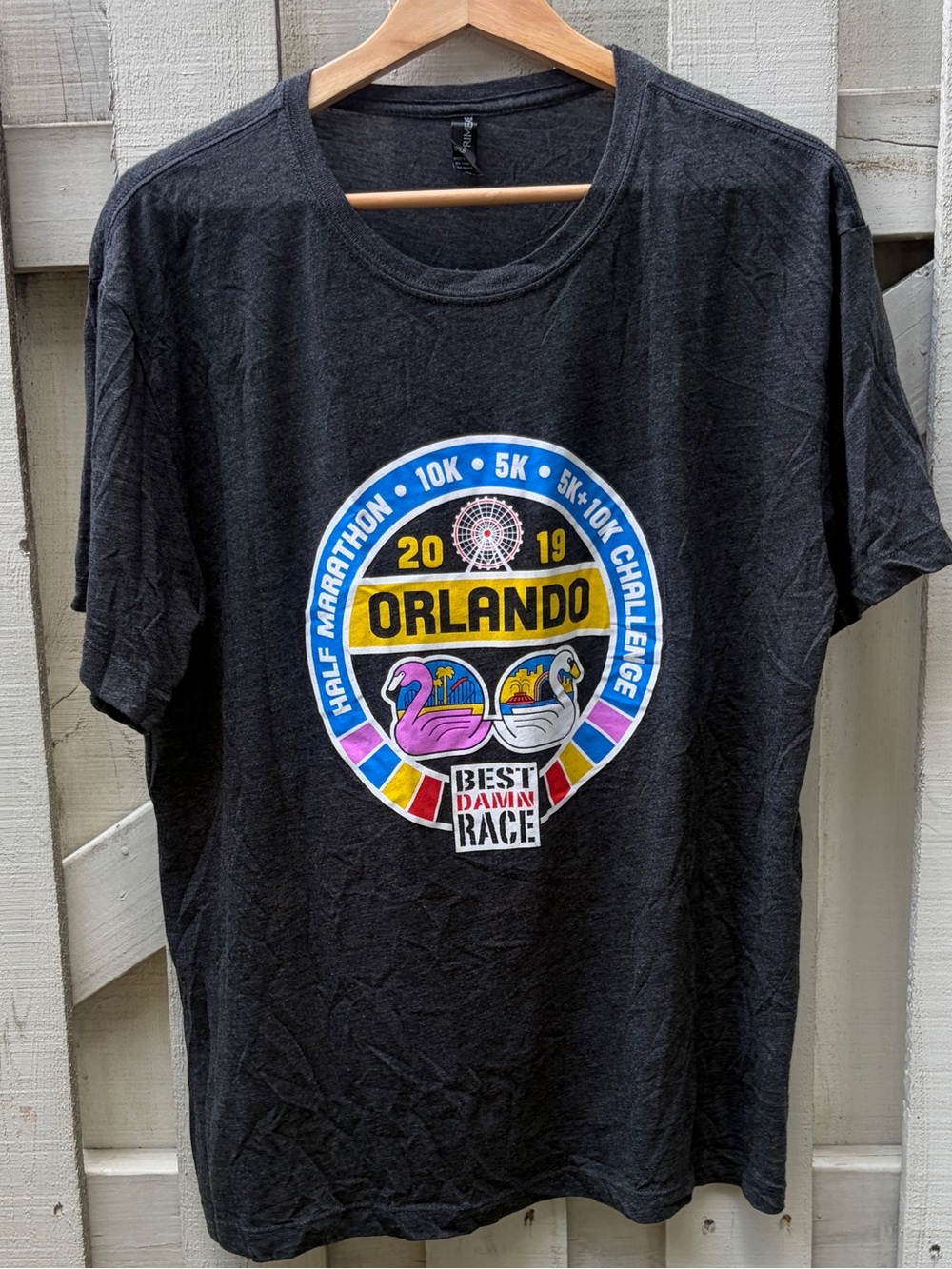 Best Damn Race Orlando 2019 Men's XL Primease Tri-Blend Tee VGUC